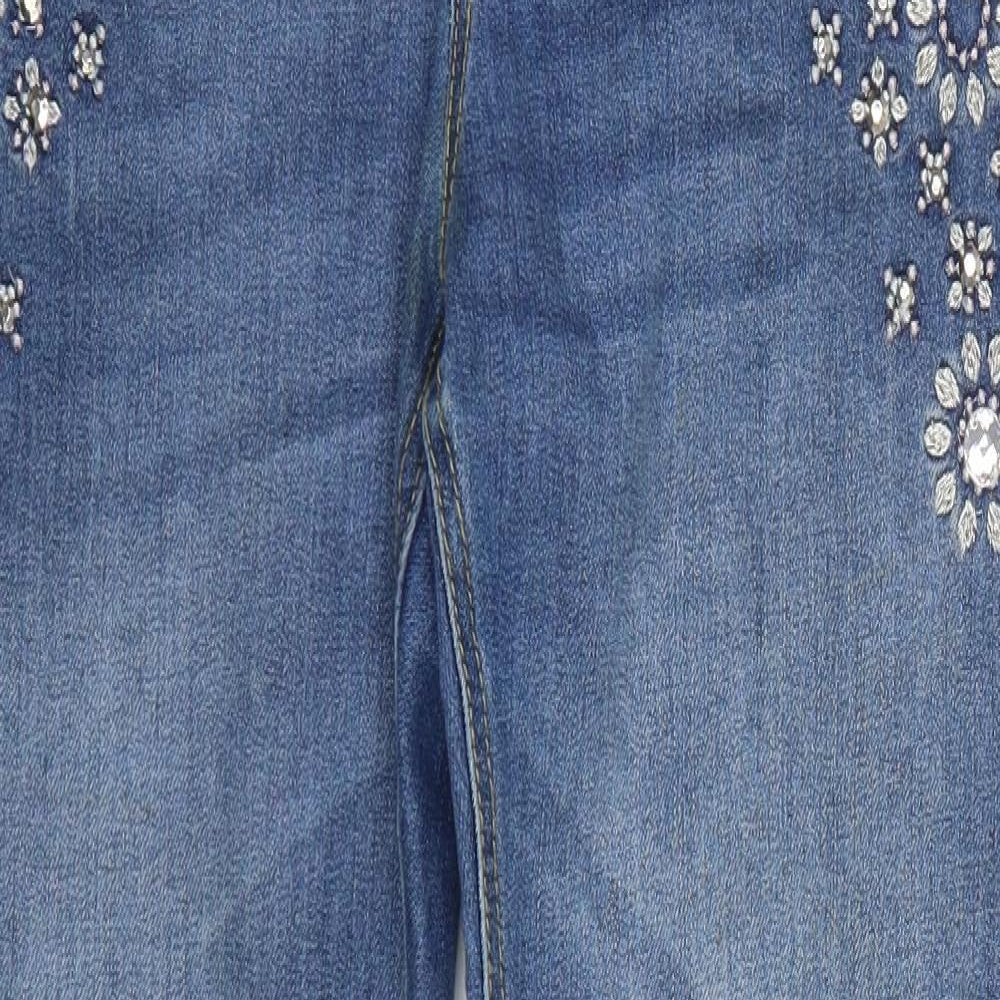 George Womens Blue  Denim Straight Jeans Size 14 L28.5 in