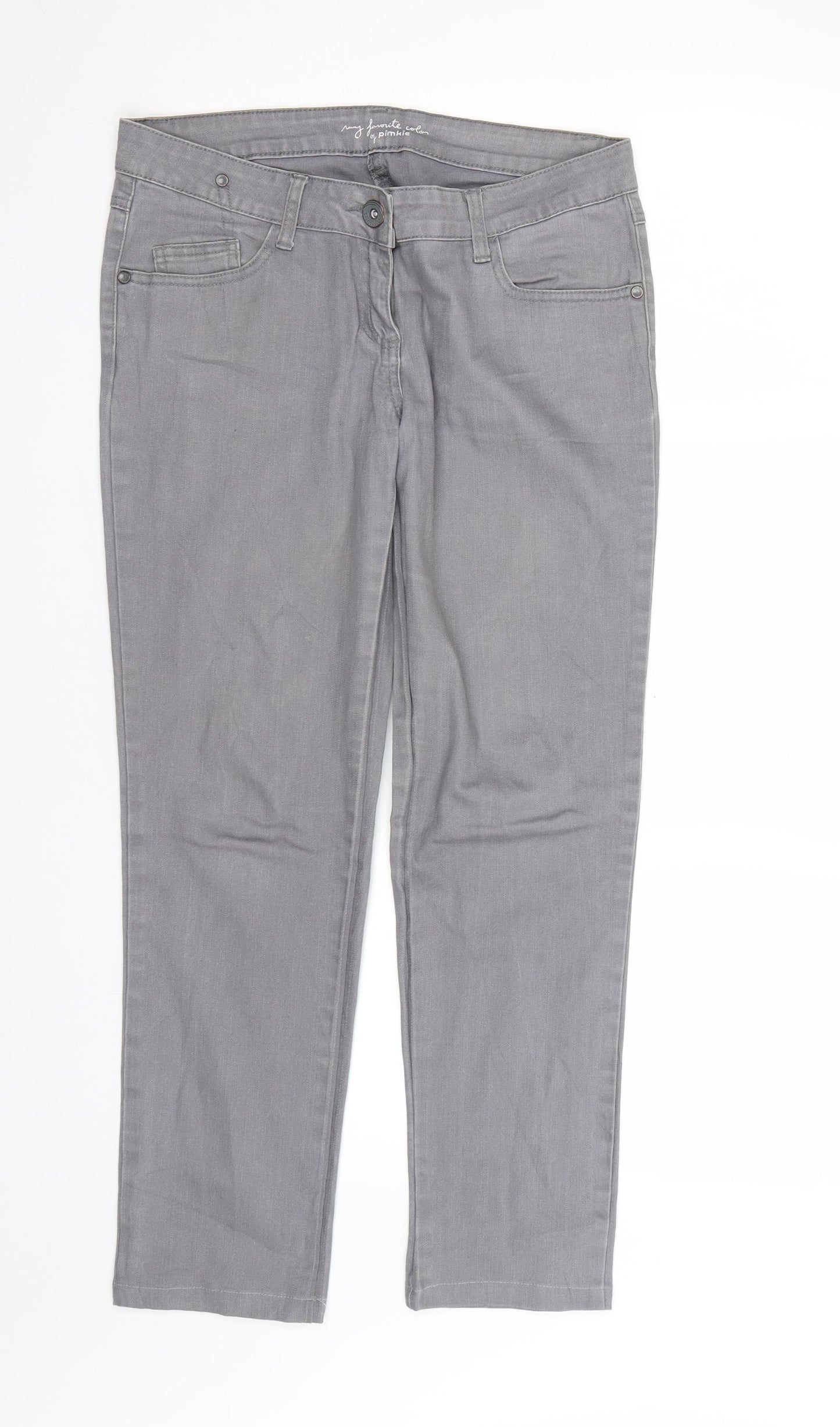 Pimkie Womens Grey  Denim Jegging Jeans Size 12 L26 in