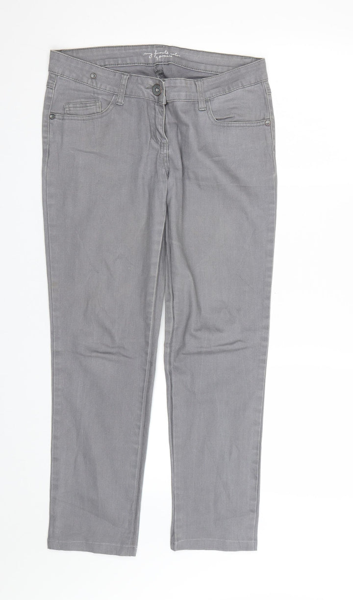 Pimkie Womens Grey  Denim Jegging Jeans Size 12 L26 in