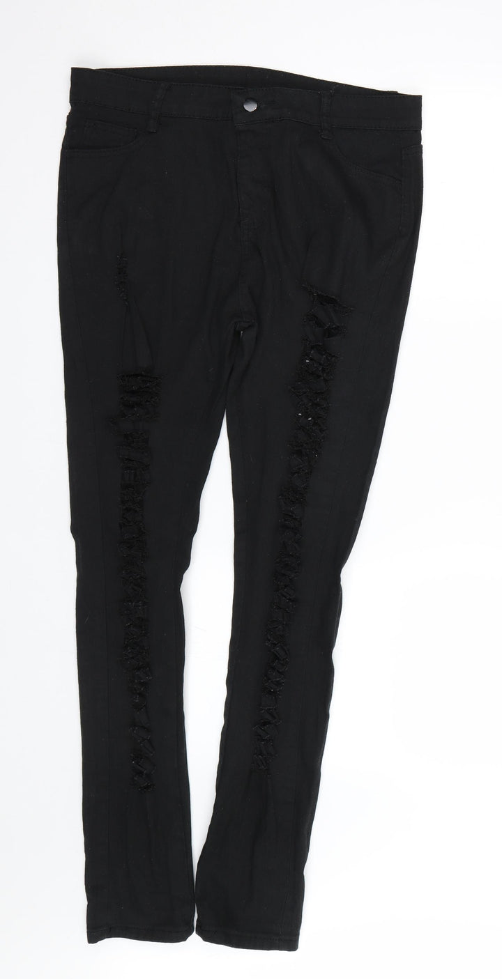 Preworn Womens Black  Denim Skinny Jeans Size XL L29 in