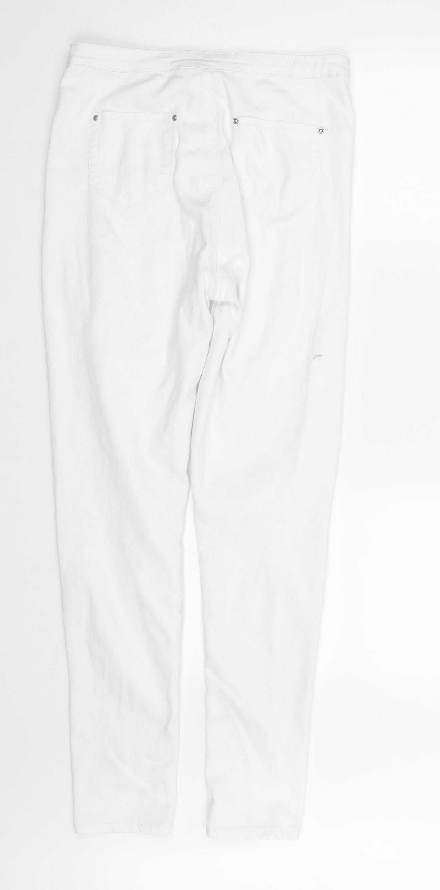 Girl Vivi Womens White  Denim Skinny Jeans Size M L29 in