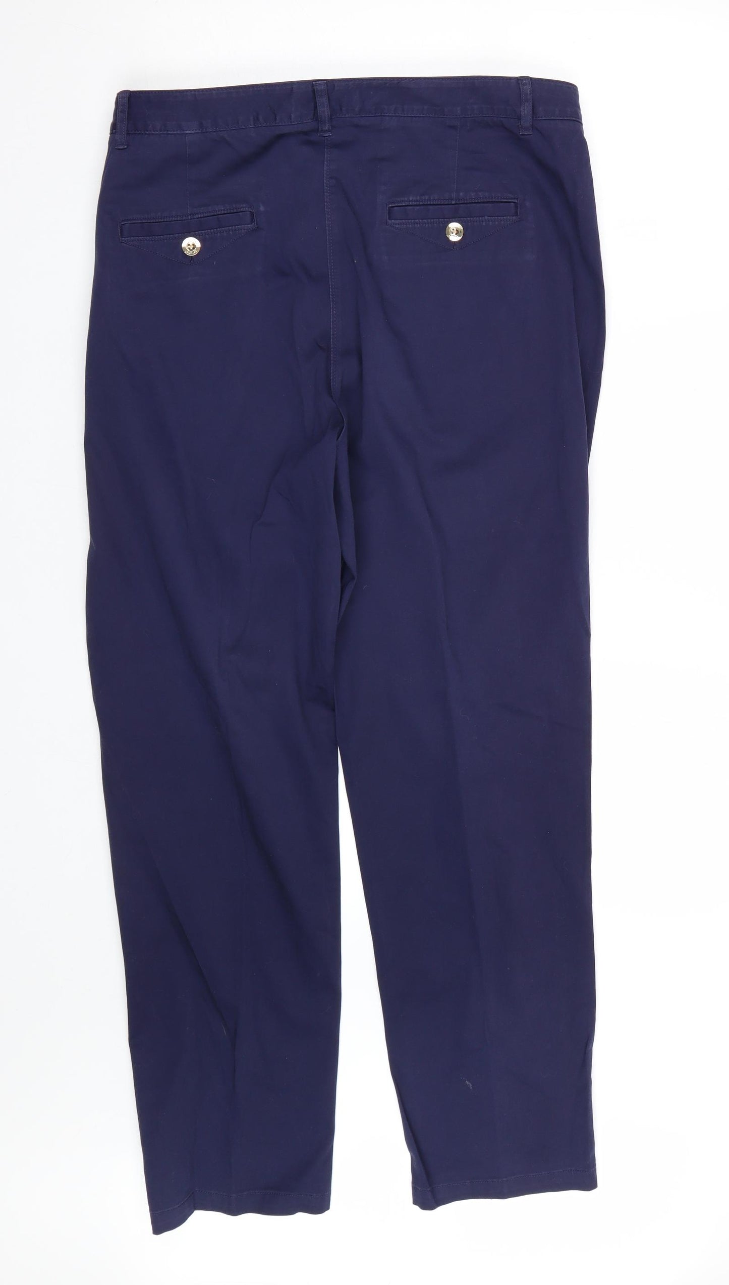 M&S Womens Blue   Trousers  Size 18 L27 in
