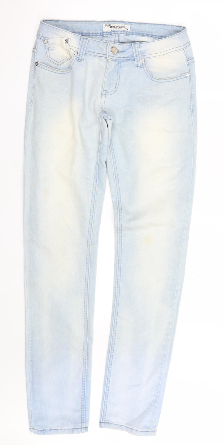 Wild girl Womens Blue Denim Straight Jeans Size 29 L31 in