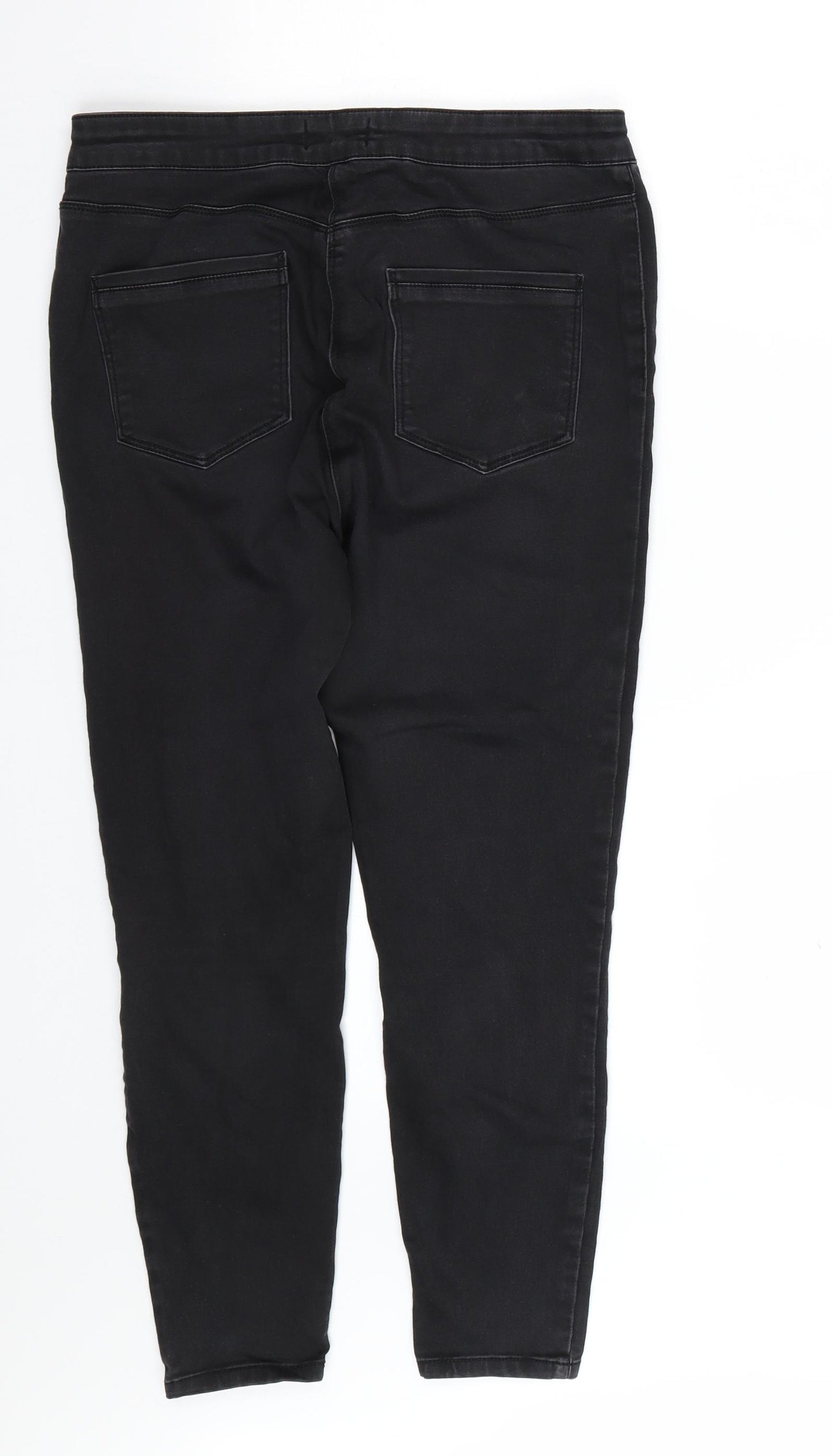 Matalan Womens Black  Denim Jegging Jeans Size 14 L23 in