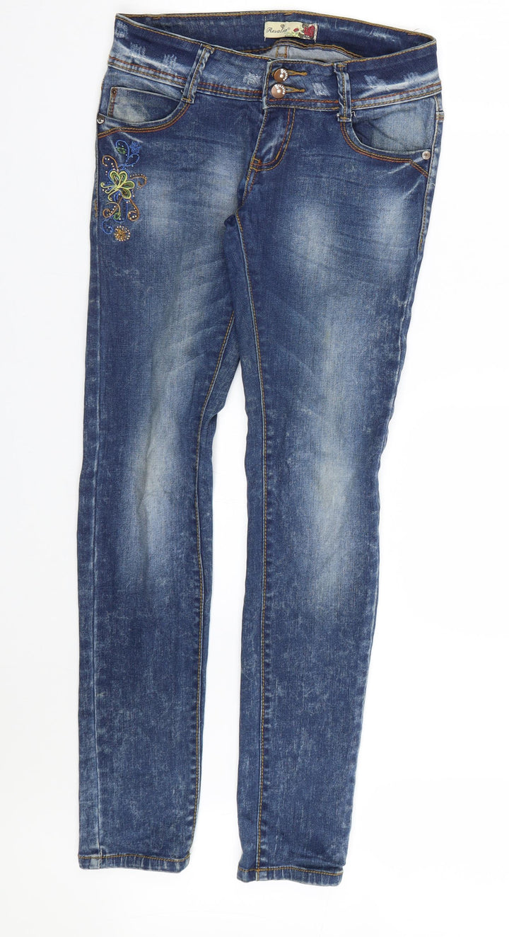 Resala Womens Blue  Denim Skinny Jeans Size 28 L28 in