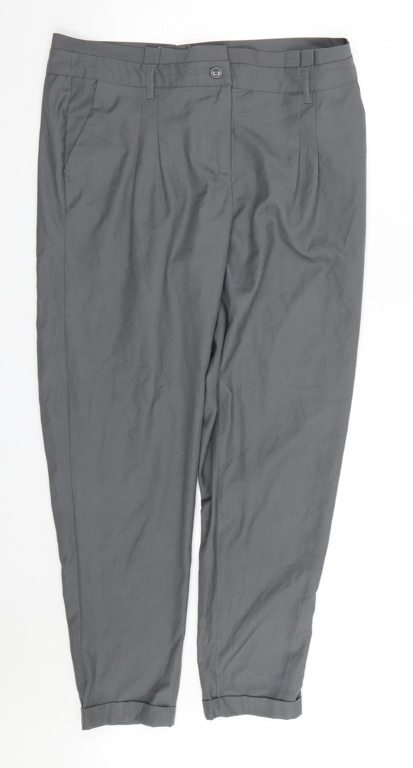 Preworn Womens Grey   Trousers  Size 34 L26 in