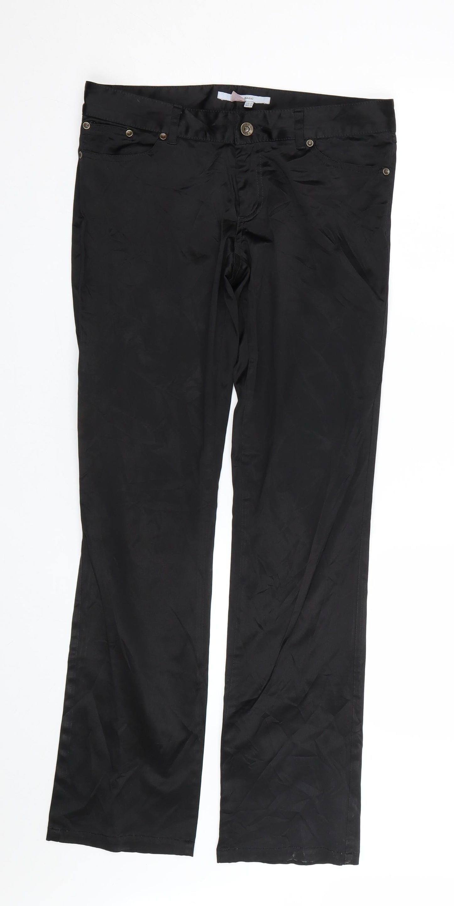 Zara Womens Black   Trousers  Size 8 L30 in