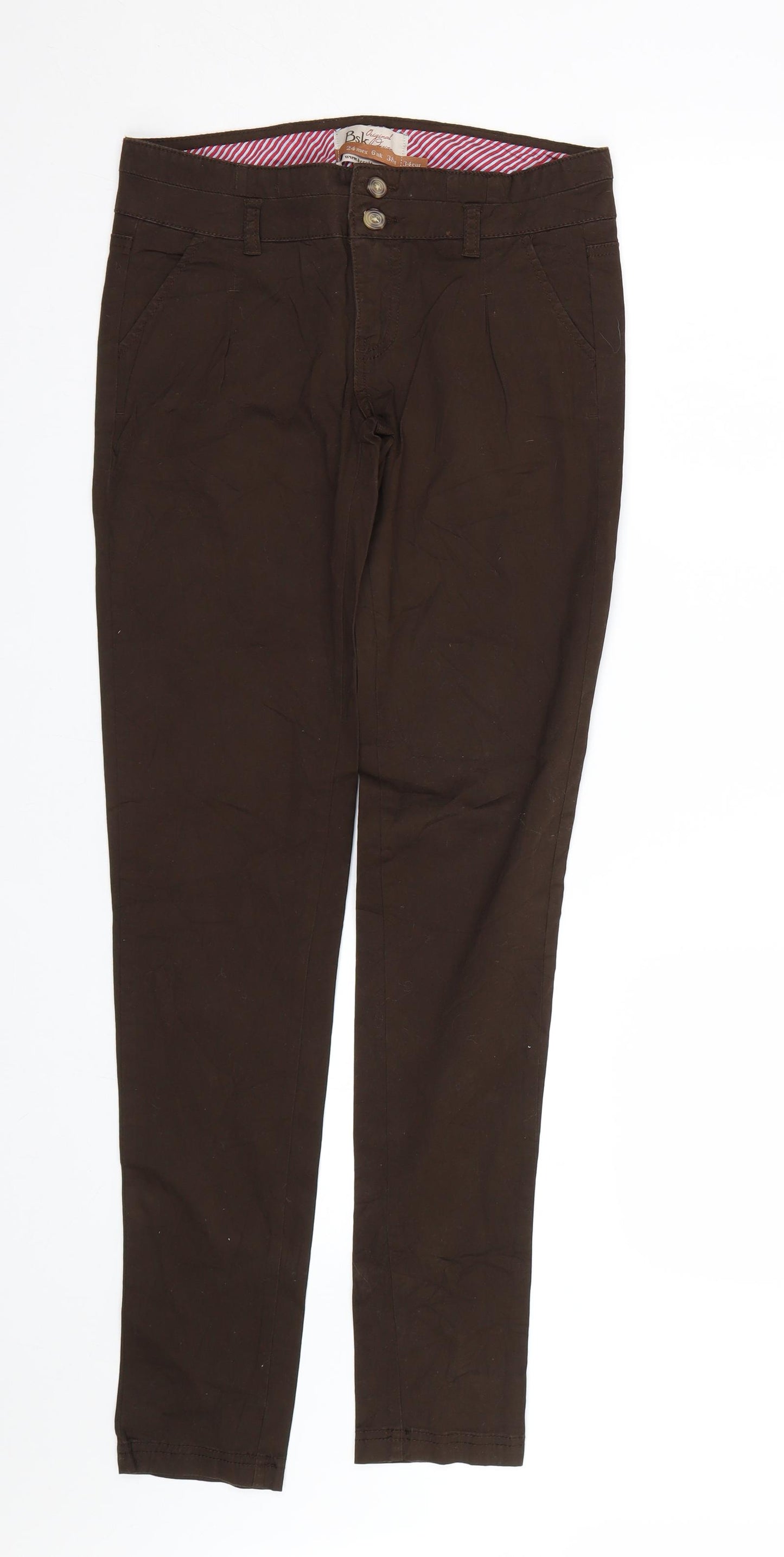 BSK Womens Brown   Trousers  Size 6 L29 in