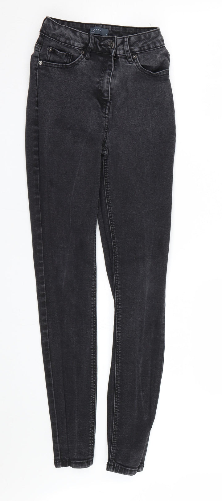 Papaya Womens Black Denim Skinny Jeans Size 8 L26 in