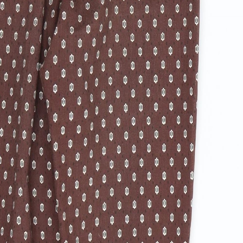 H&M Womens Brown Polka Dot  Trousers  Size 8 L26 in