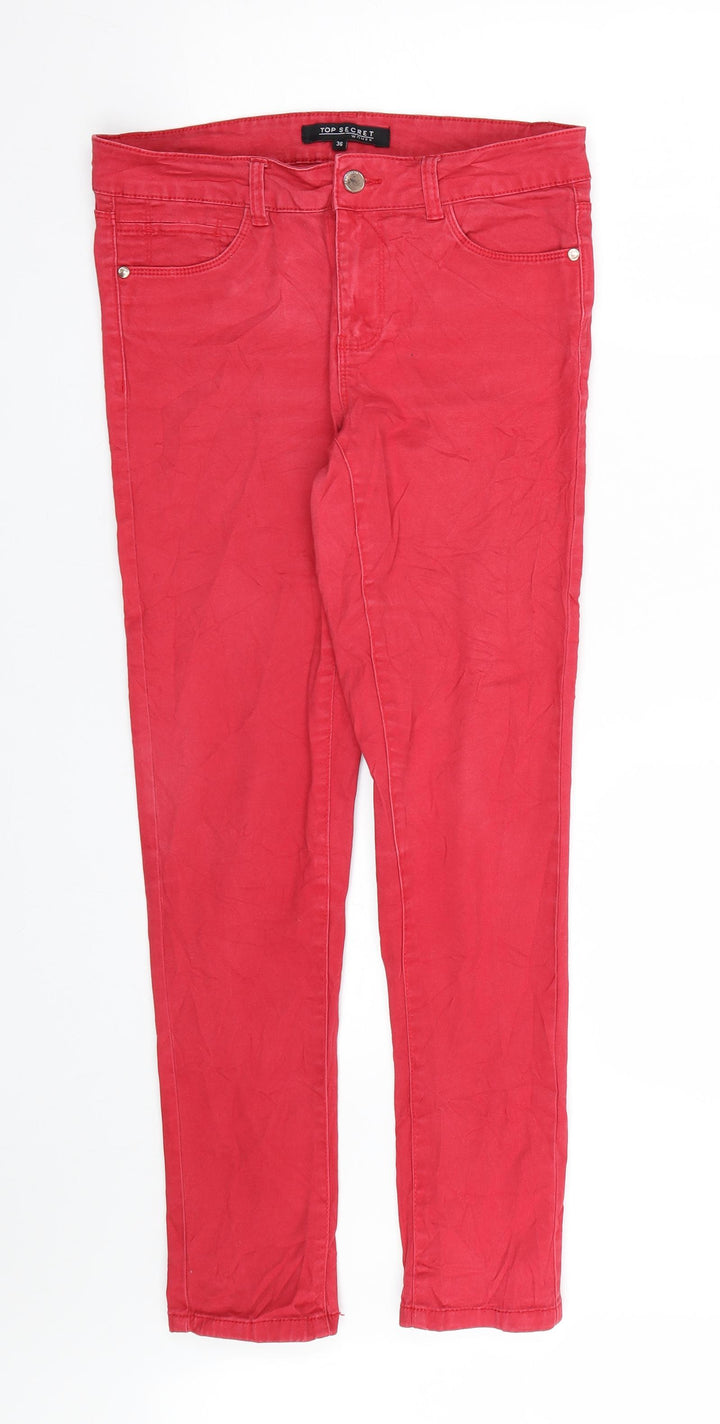 Top Secret Womens Red   Skinny Jeans Size 8 L27 in