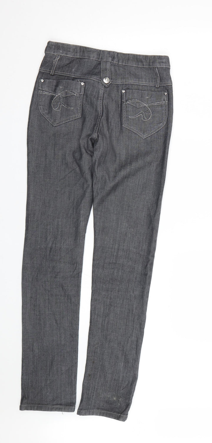 Hai Di Womens Grey   Straight Jeans Size M L28 in