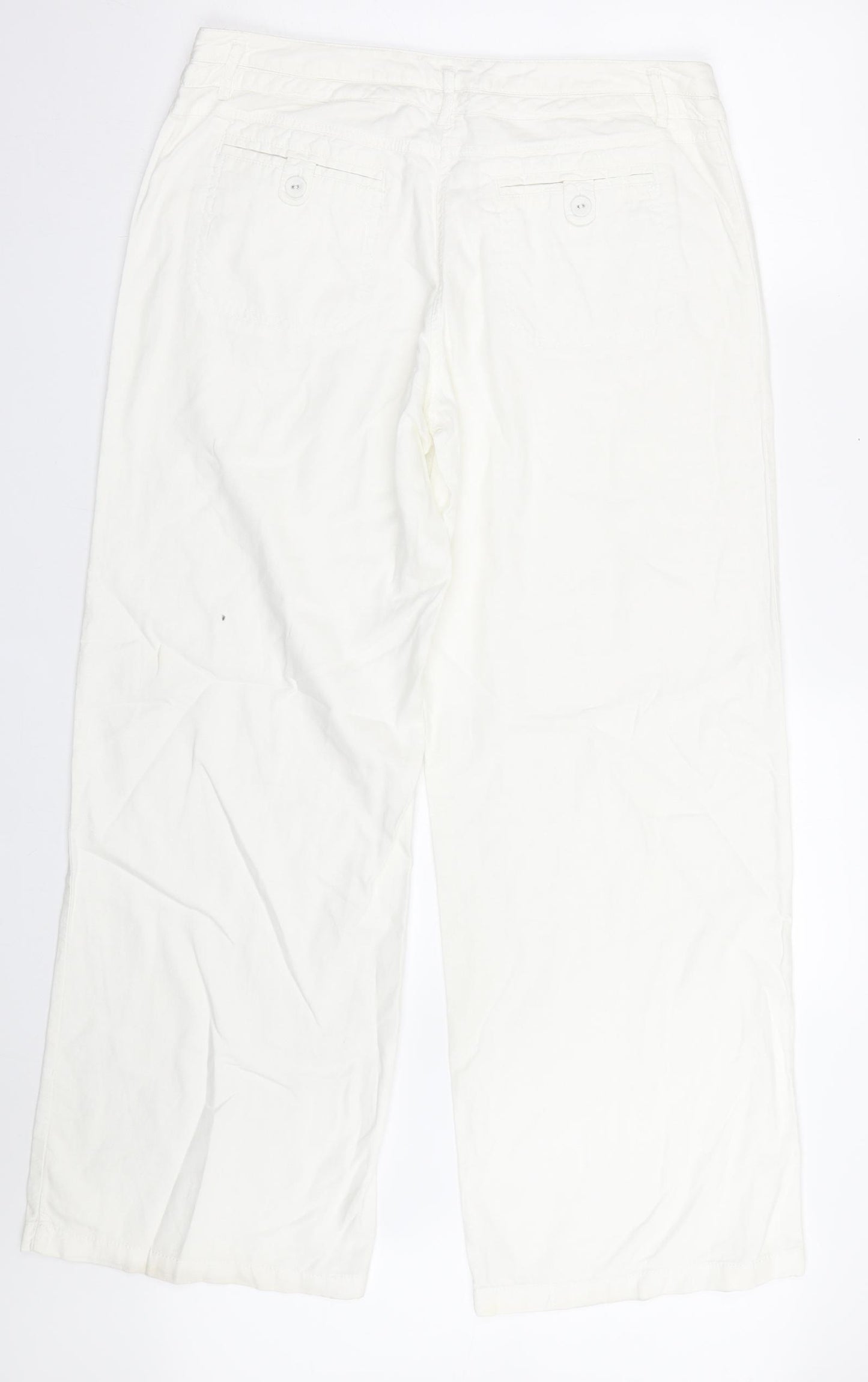 NEXT Womens White   Trousers  Size 14 L29 in