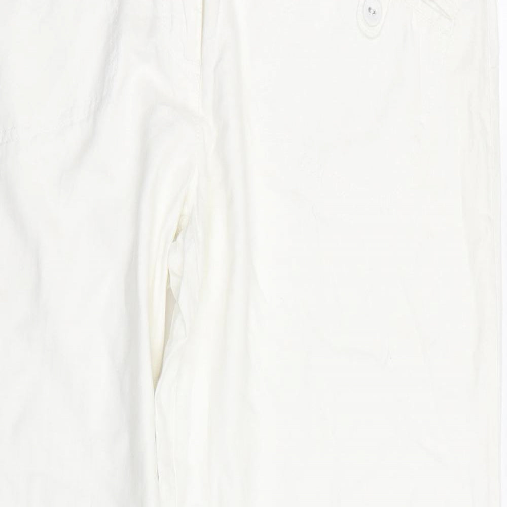 NEXT Womens White   Trousers  Size 14 L29 in