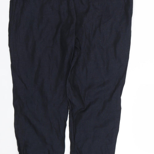 NEXT Womens Blue   Cropped Trousers Size 8 L23 in