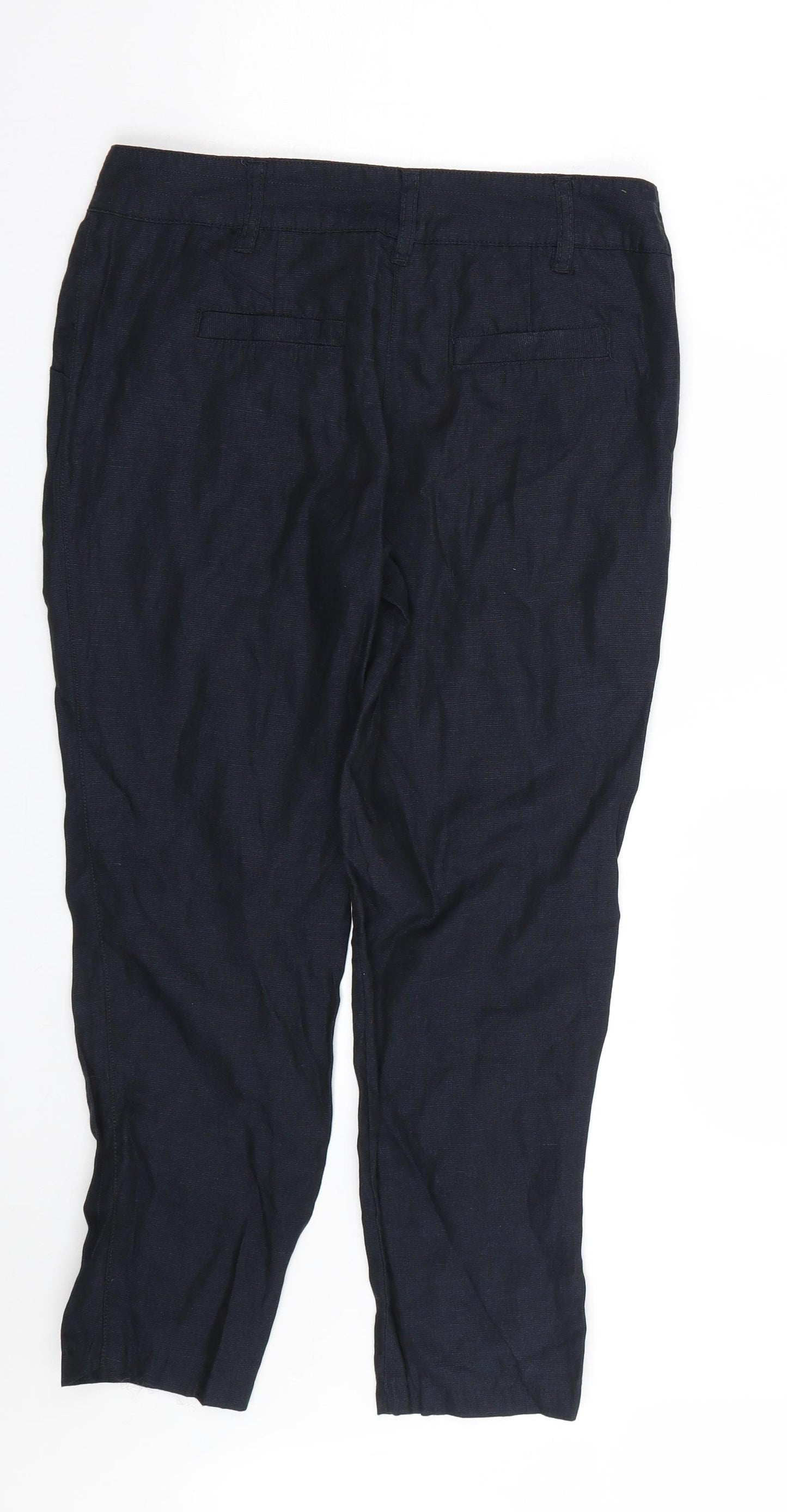 NEXT Womens Blue   Cropped Trousers Size 8 L23 in