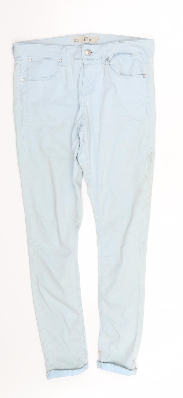 Topshop Womens Blue Denim Skinny Jeans Size 28 L24 in