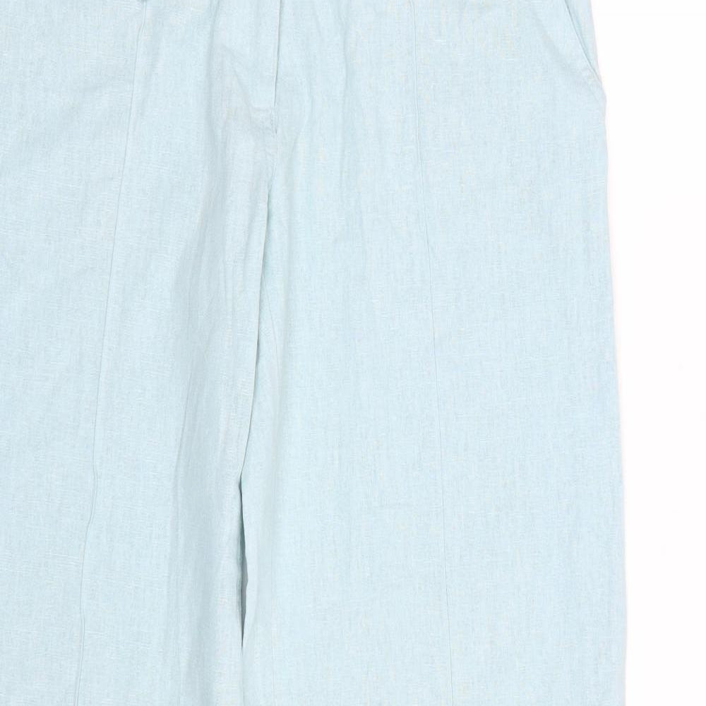 Eisenegger Womens Blue   Capri Trousers Size 10 L31 in