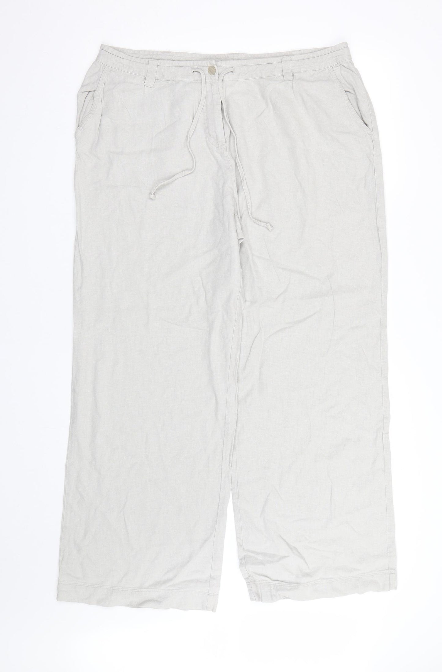 NEXT Womens Beige   Trousers  Size 16 L26 in