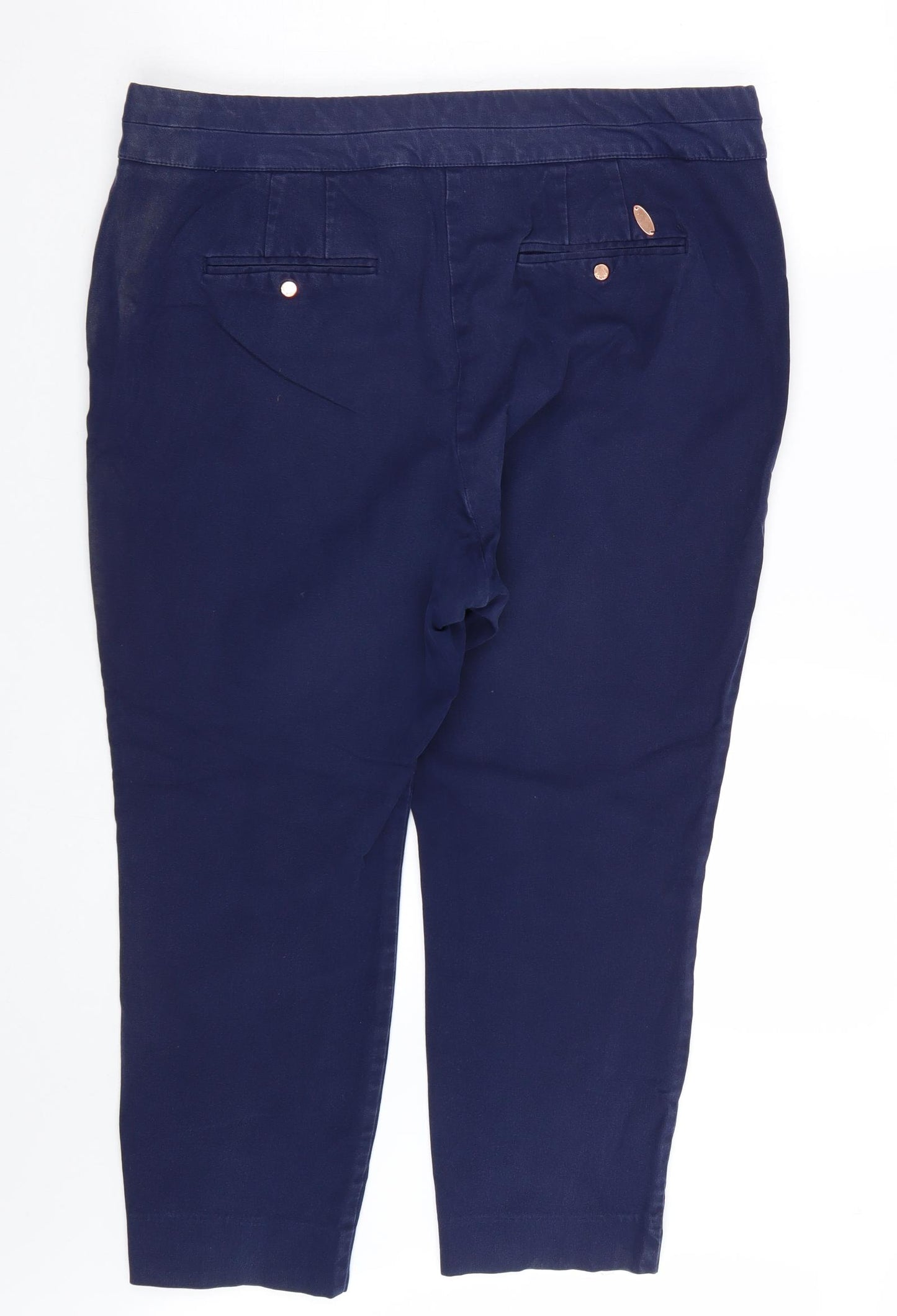 Per Una Womens Blue   Capri Trousers Size 18 L22 in