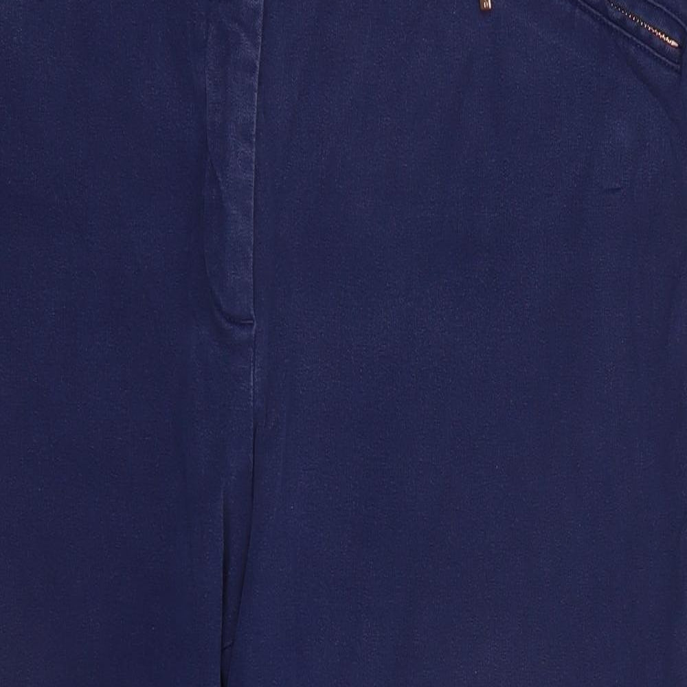 Per Una Womens Blue   Capri Trousers Size 18 L22 in