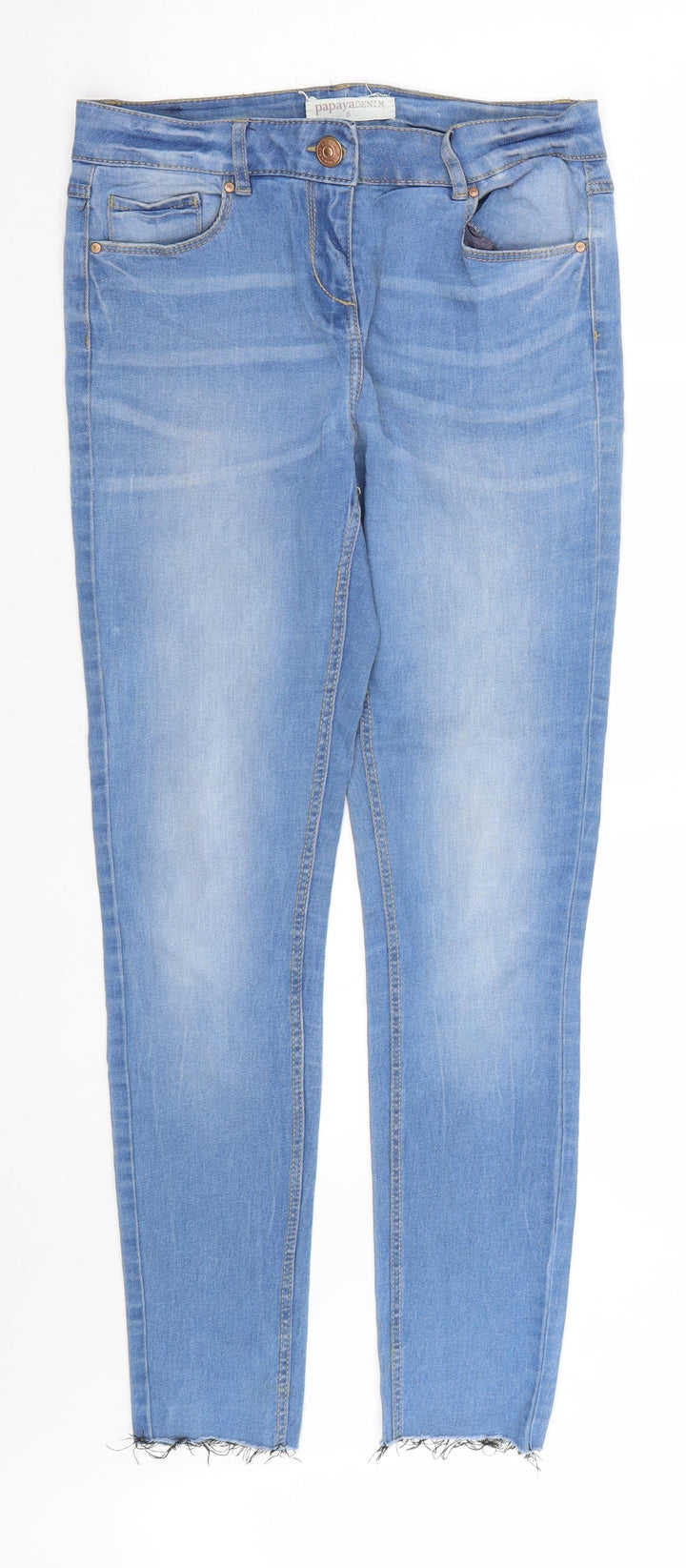 Papaya Womens Blue Denim Skinny Jeans Size 8 L27 in