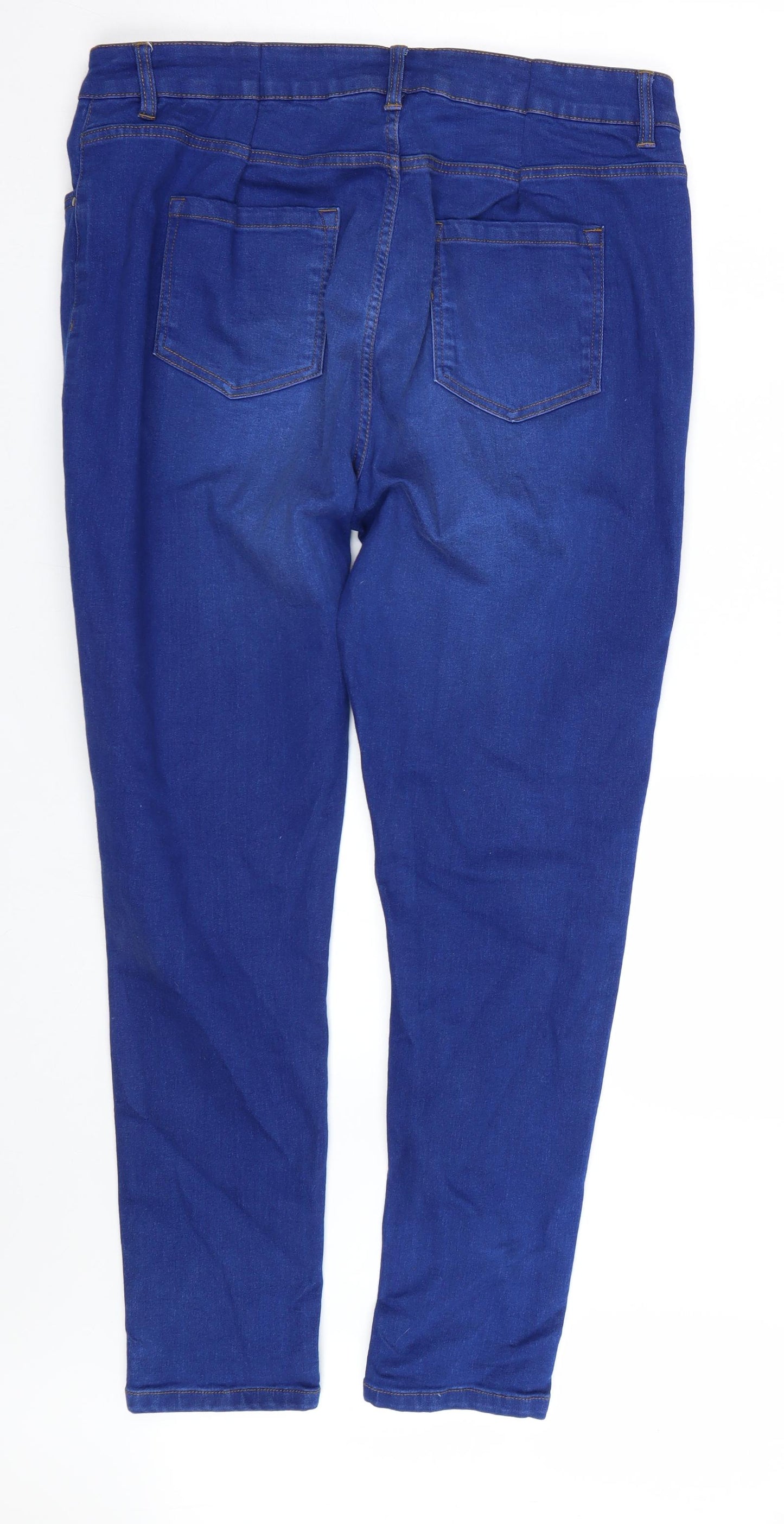 Cotton Traders Womens Blue   Skinny Jeans Size 18 L28 in