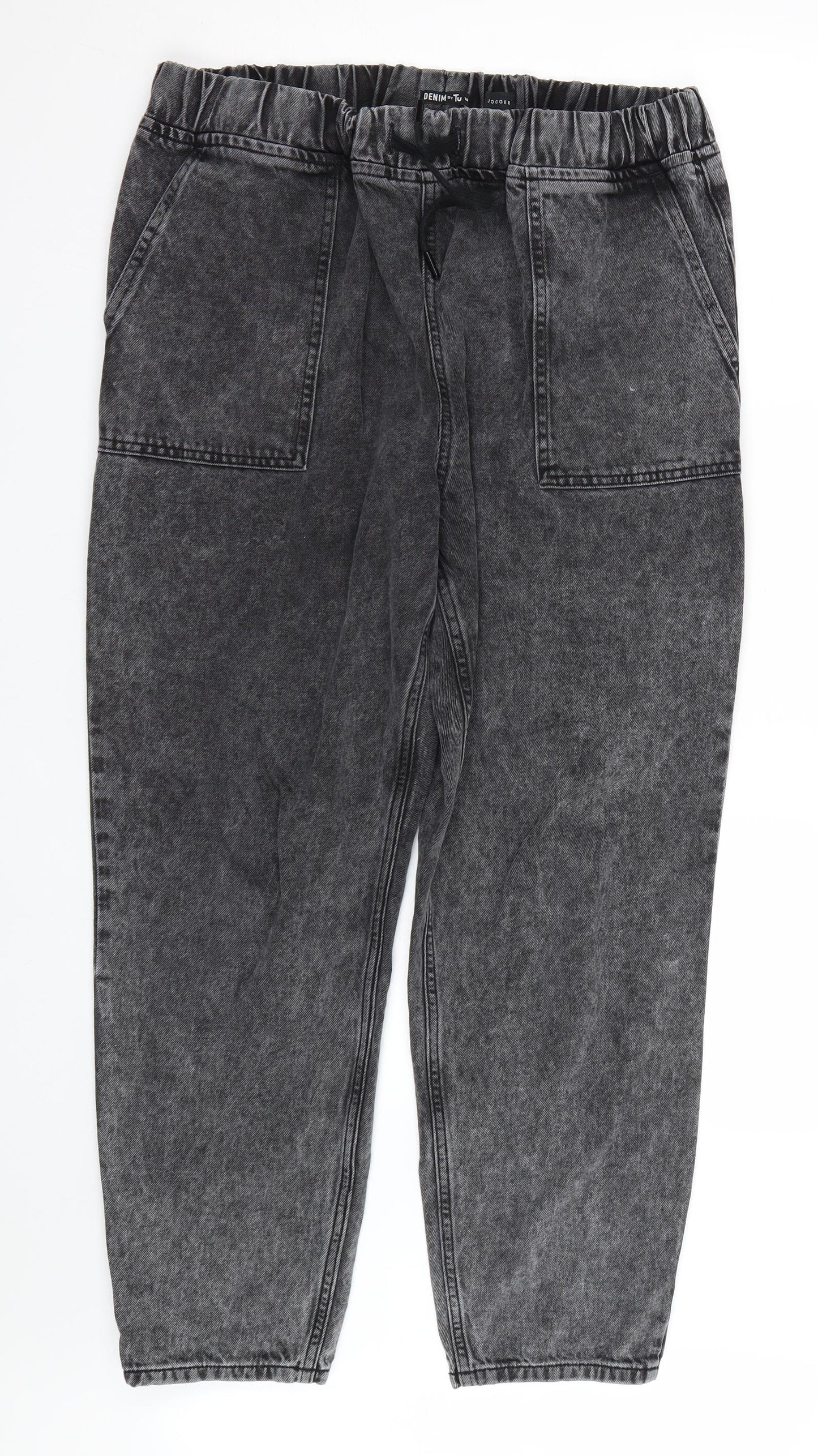 TU Womens Black  Denim Jegging Jeans Size 18 L26 in