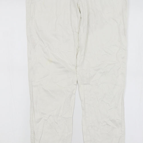 Elysee Womens White   Trousers  Size M L28 in