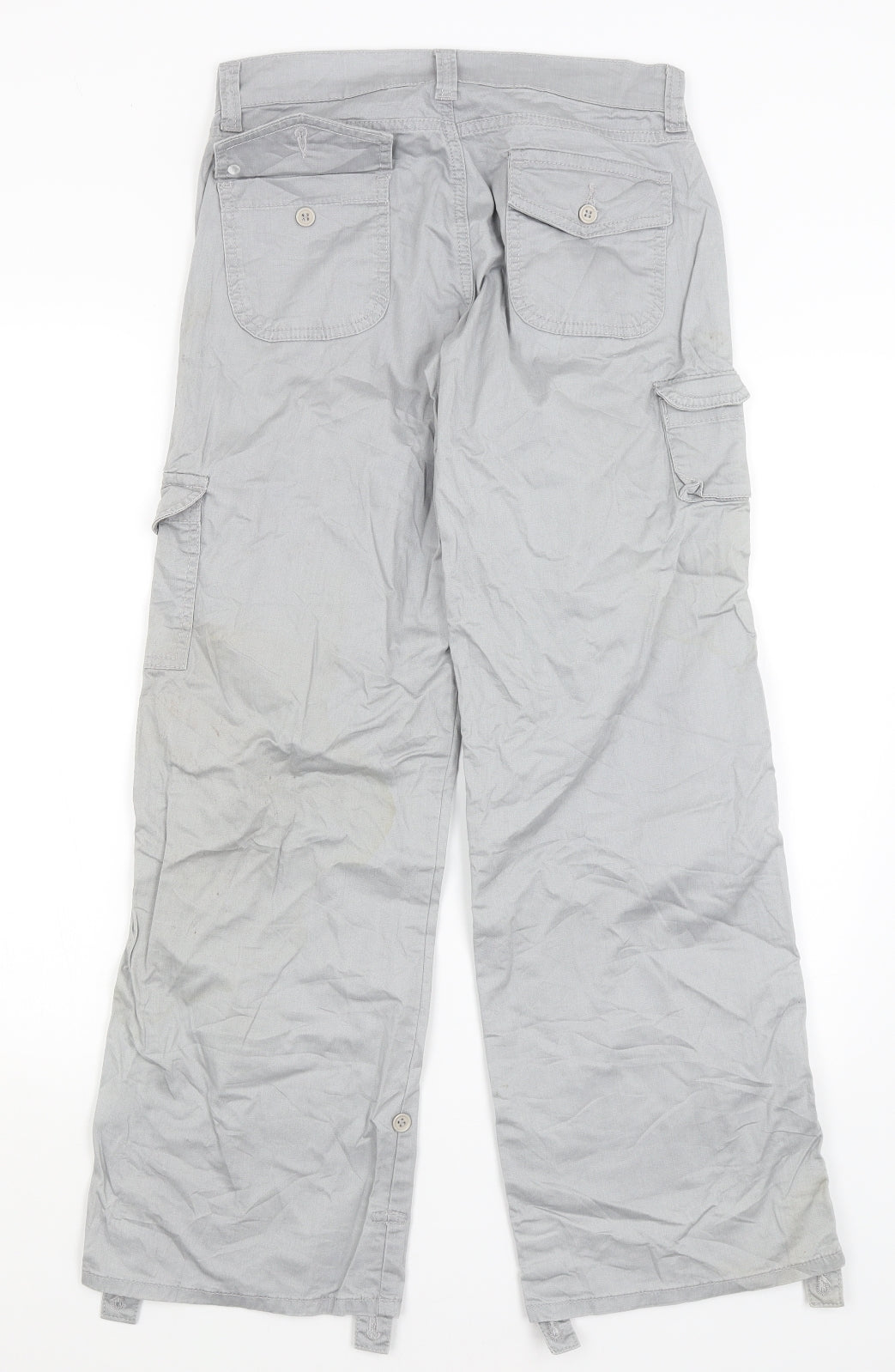 NEXT Womens Grey   Cargo Trousers Size 8 L30.5 in