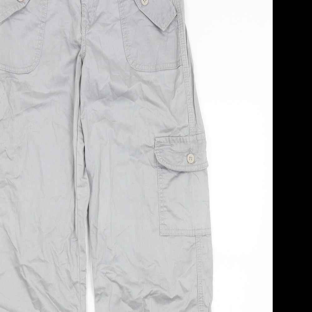 NEXT Womens Grey   Cargo Trousers Size 8 L30.5 in