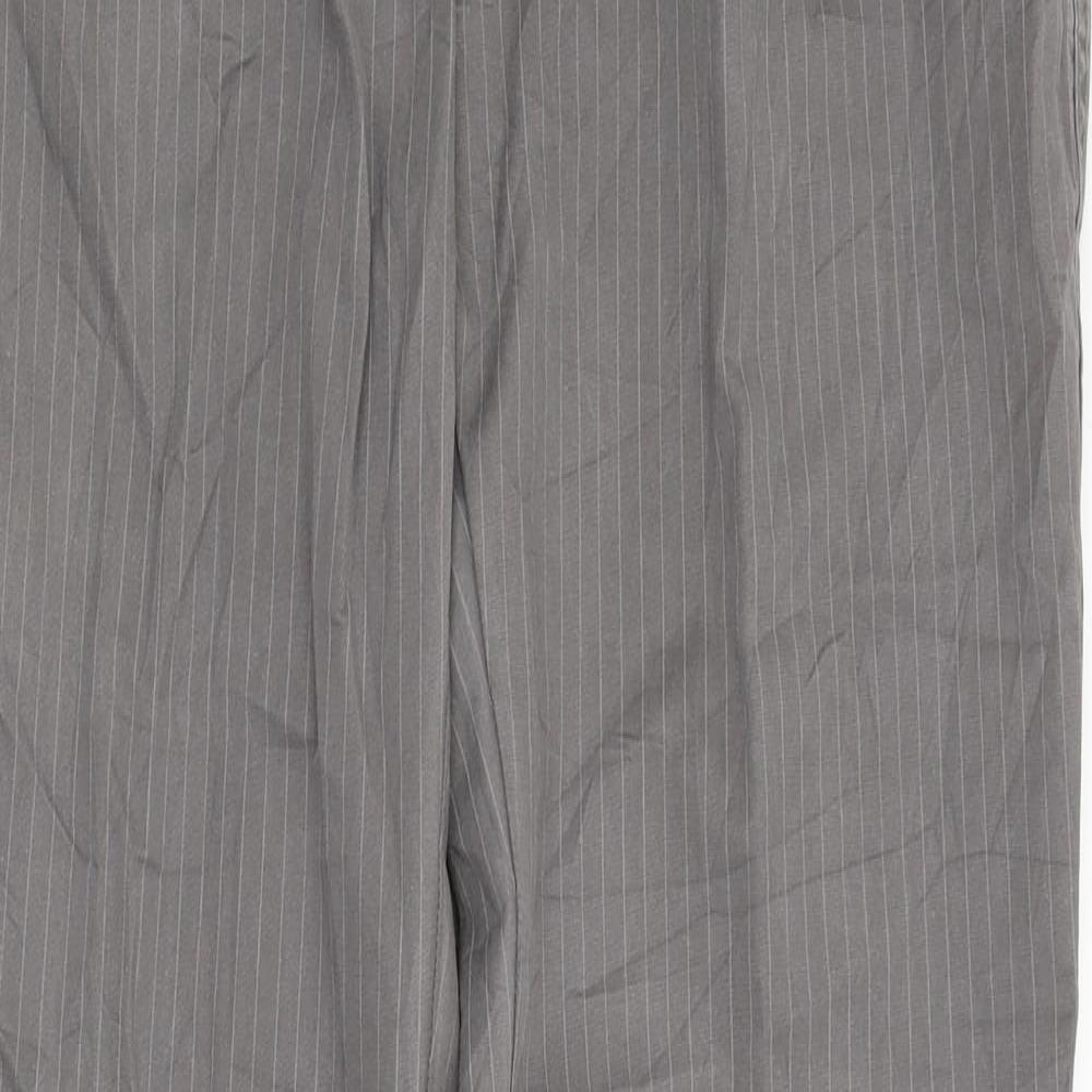 Carry Womens Grey Striped  Trousers  Size L L32 in