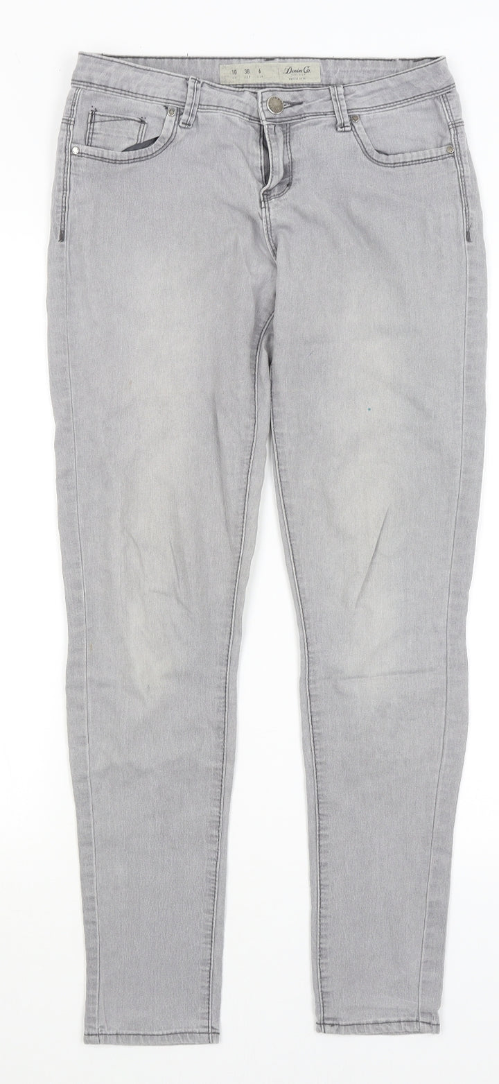 Denim Co Womens Grey   Skinny Jeans Size 10 L29 in