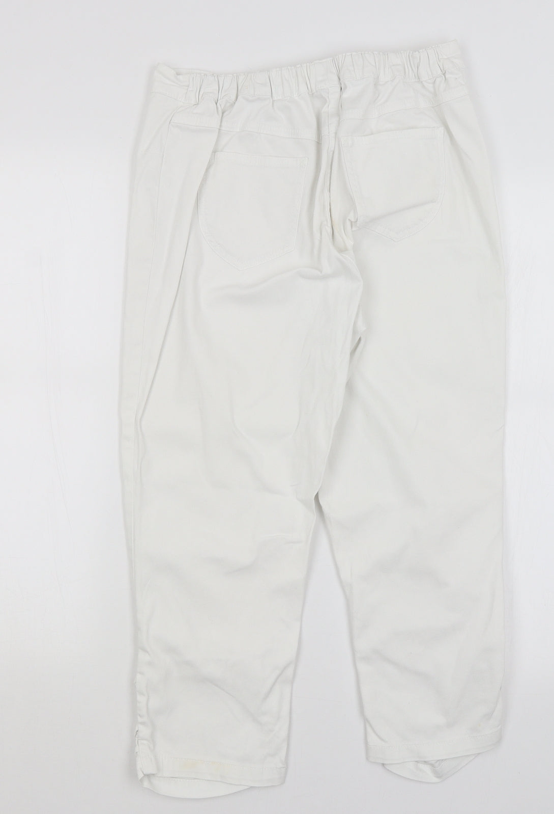 George Womens White   Cropped Jeans Size 16 L20 in