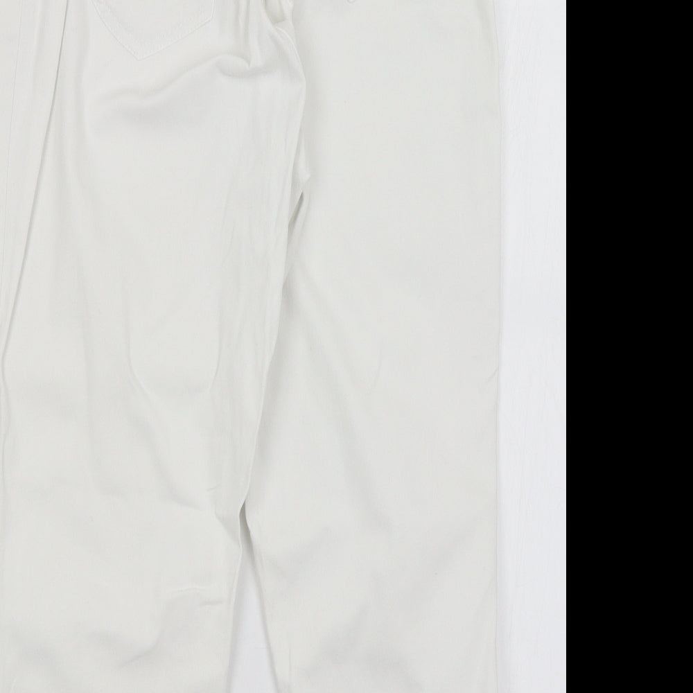 George Womens White   Cropped Jeans Size 16 L20 in