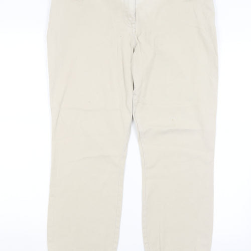 M&Co Womens Beige   Mom Jeans Size 14 L26 in