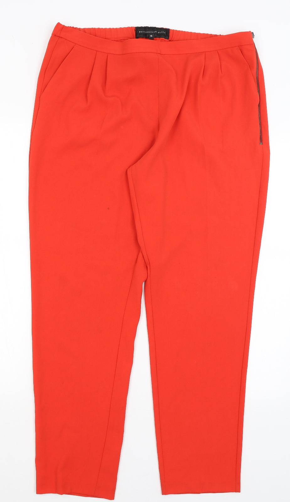 Betty Jackson Black Womens Red   Trousers  Size 16 L29 in