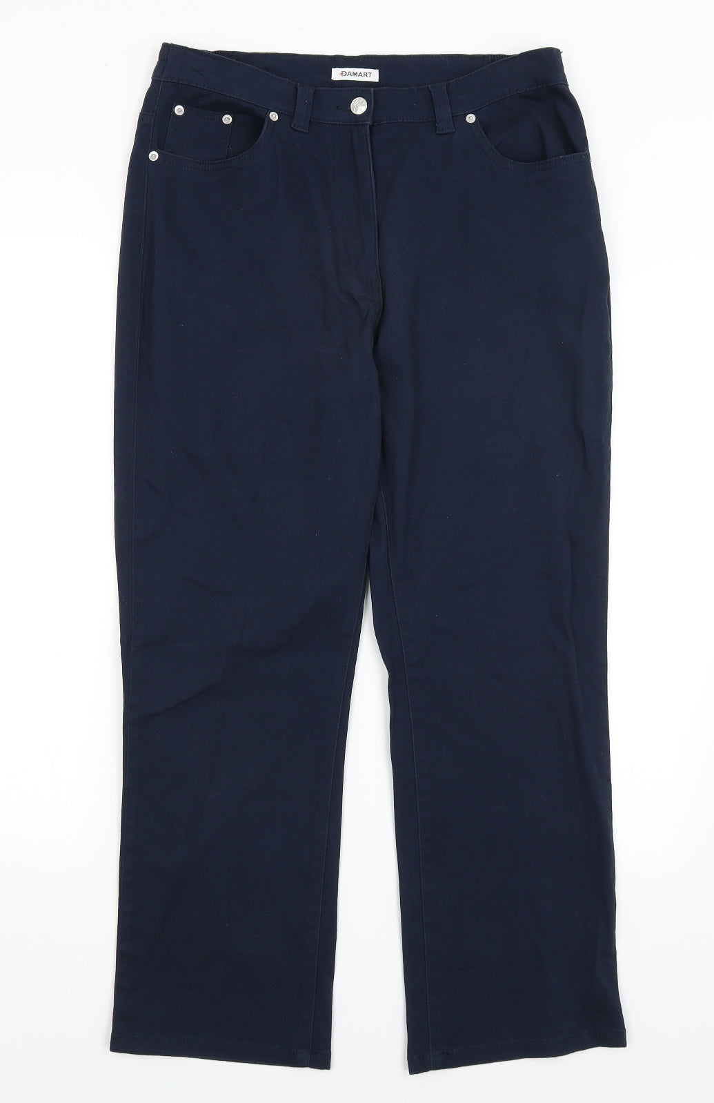 Damart Womens Blue   Chino Trousers Size 14 L26 in