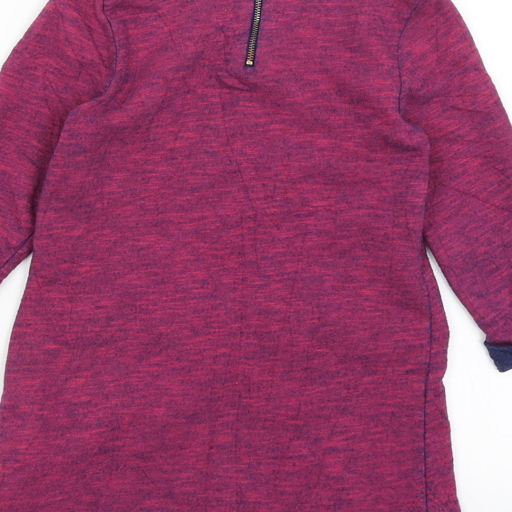 TU Girls Purple   Jumper Dress  Size 8 Years  - Follow Your Dreams