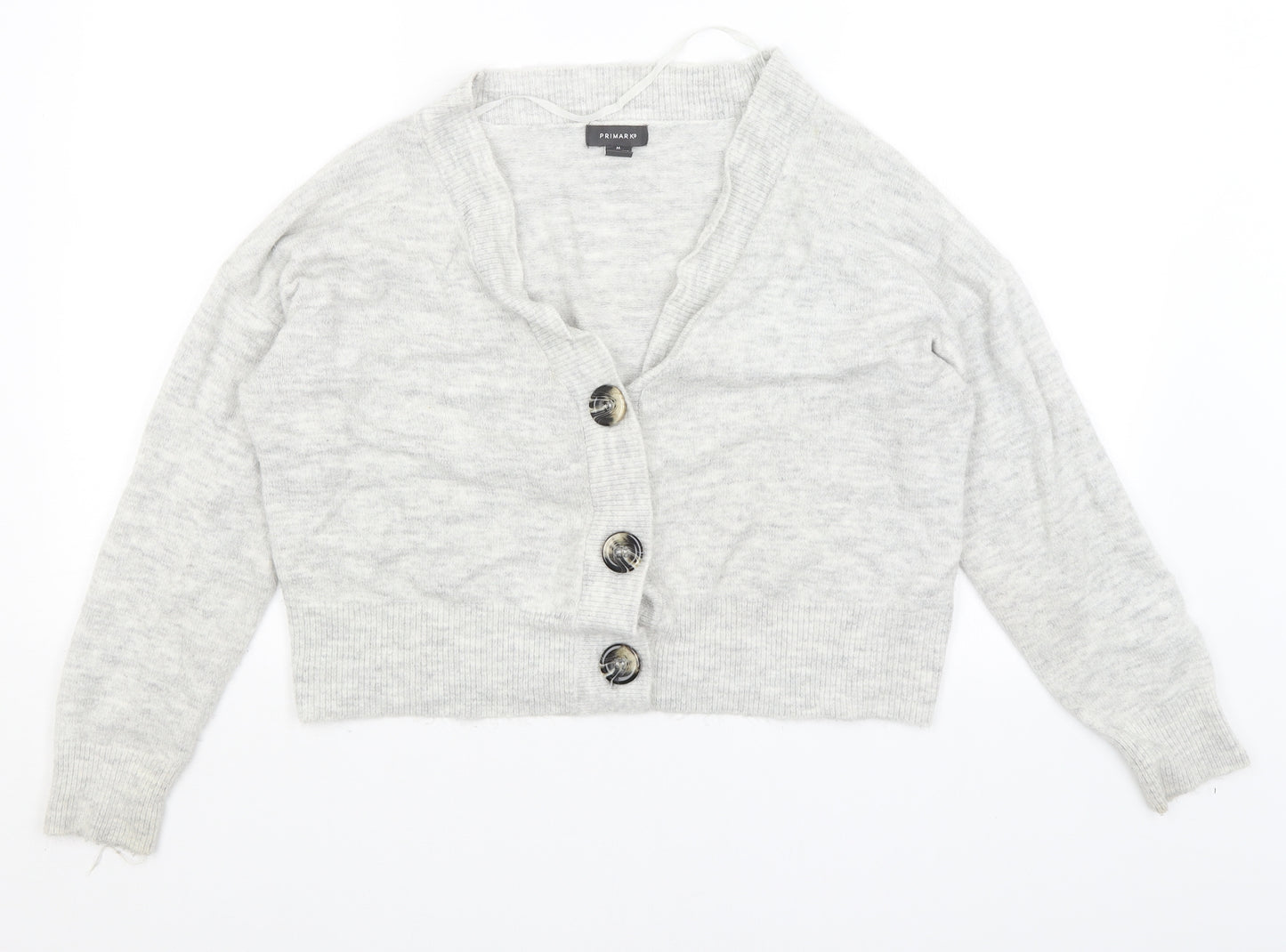 Primark Womens Grey   Cardigan Jumper Size M