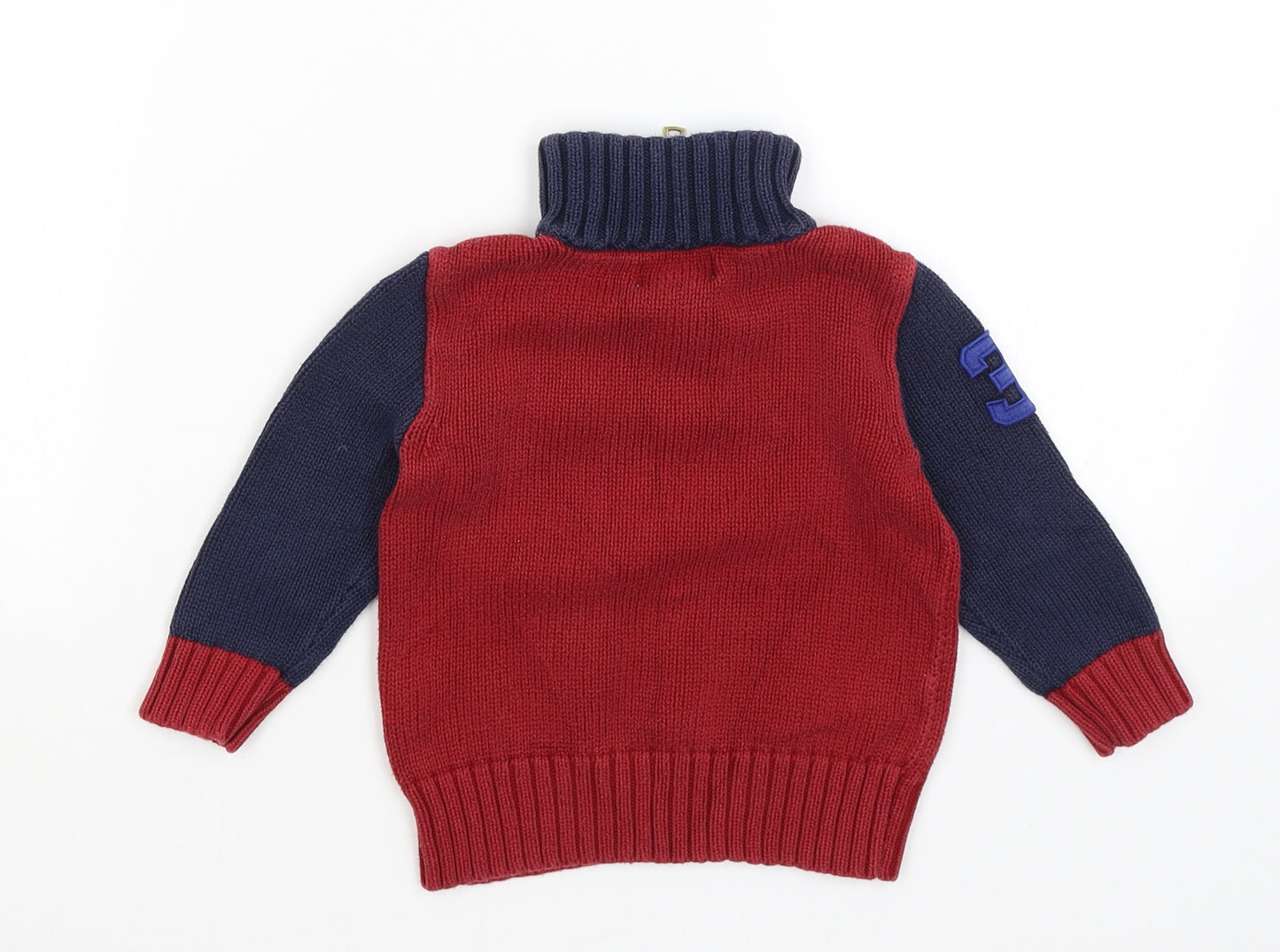 Ralph Lauren Boys Red   Pullover Jumper Size 2-3 Years