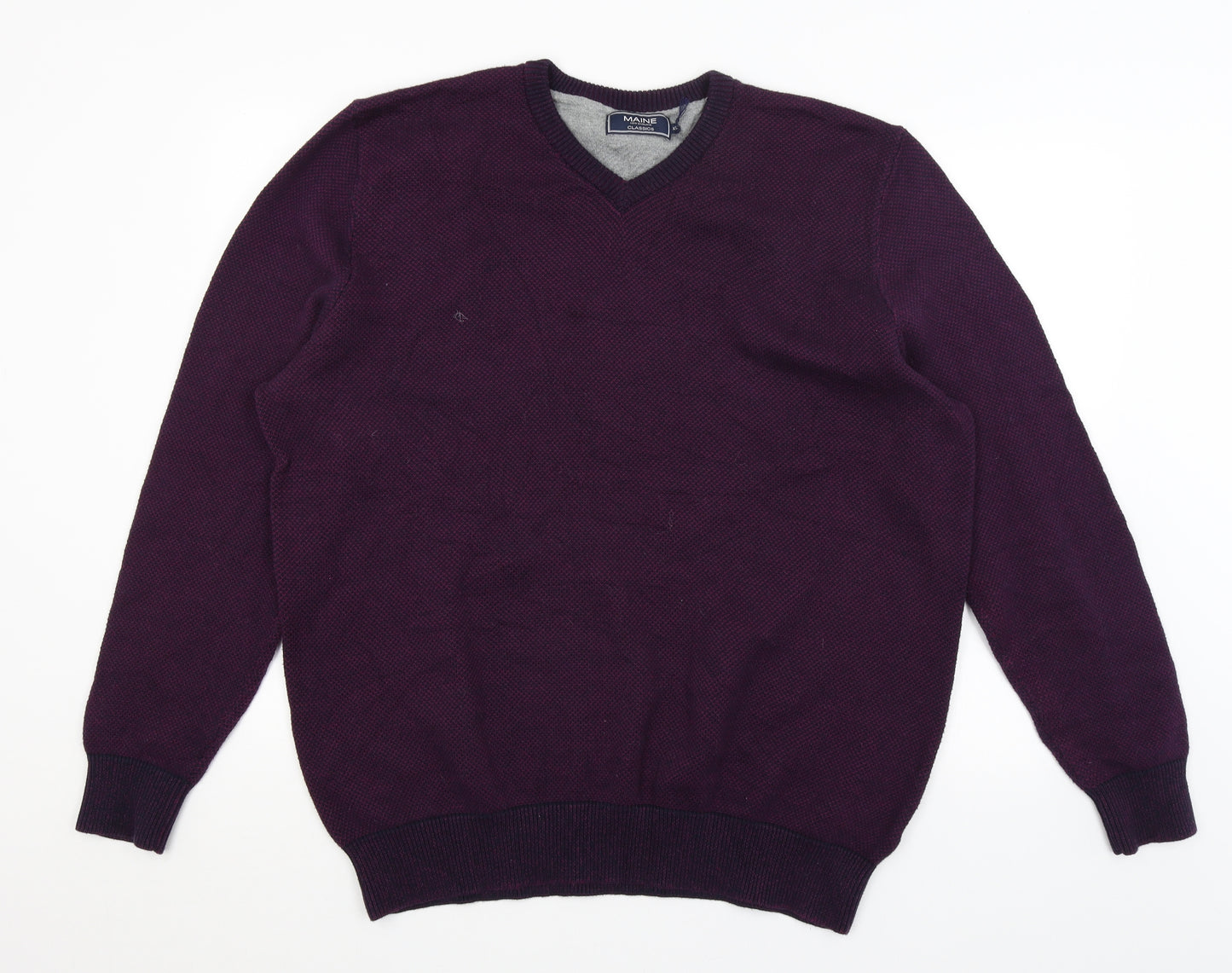 Maine Mens Purple   Pullover Jumper Size XL