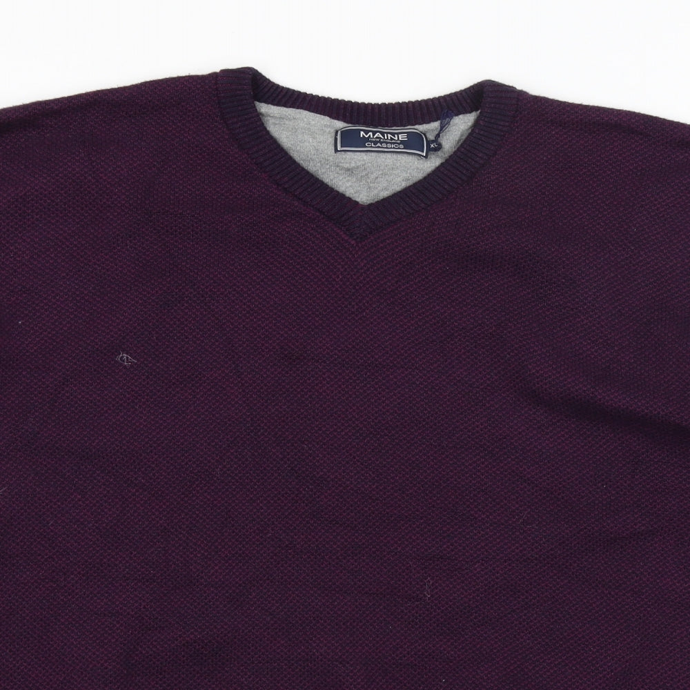 Maine Mens Purple   Pullover Jumper Size XL