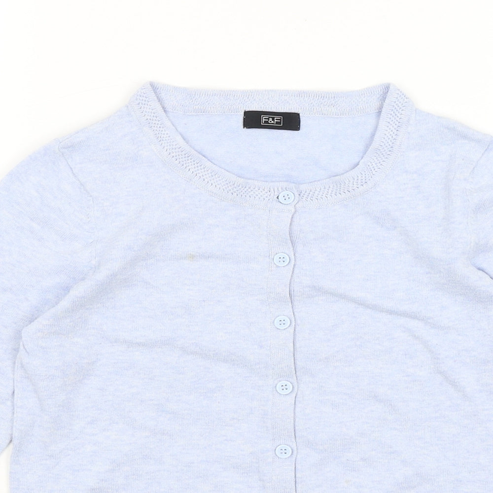 F&F Womens Blue   Cardigan Jumper Size 6
