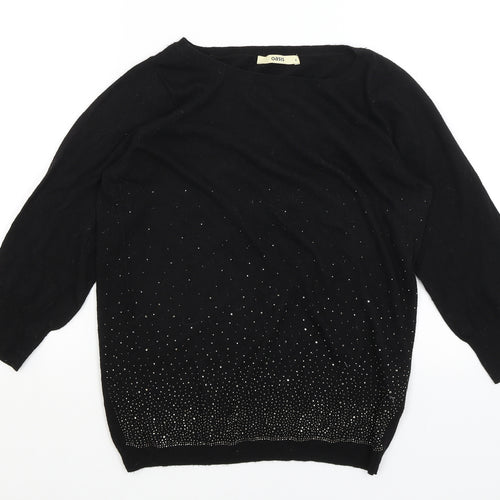 Oasis Womens Black   Pullover Jumper Size S