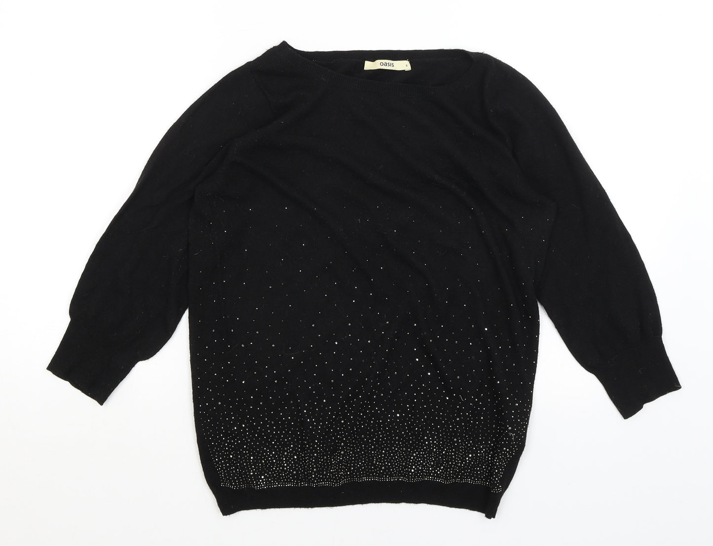 Oasis Womens Black   Pullover Jumper Size S