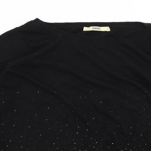 Oasis Womens Black   Pullover Jumper Size S