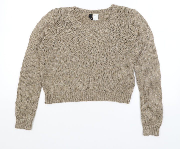 Divided Womens Brown Pullover Jumper Size 6