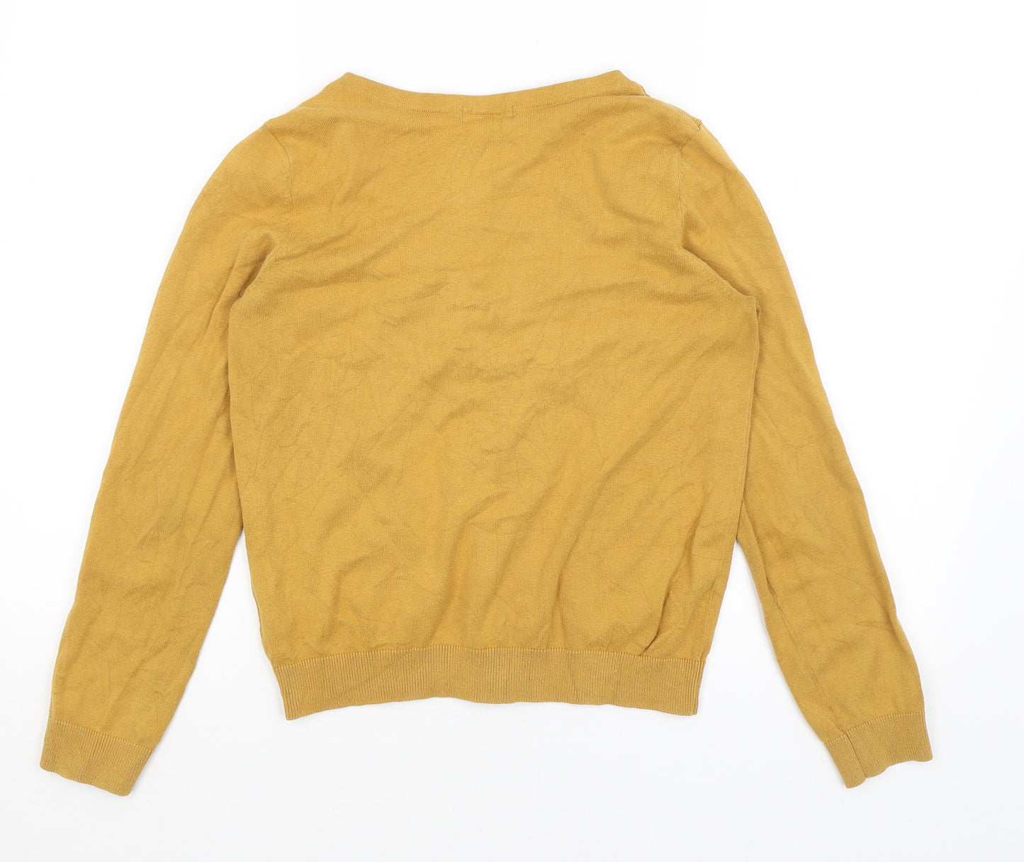 H&M Womens Yellow   Cardigan Jumper Size 10