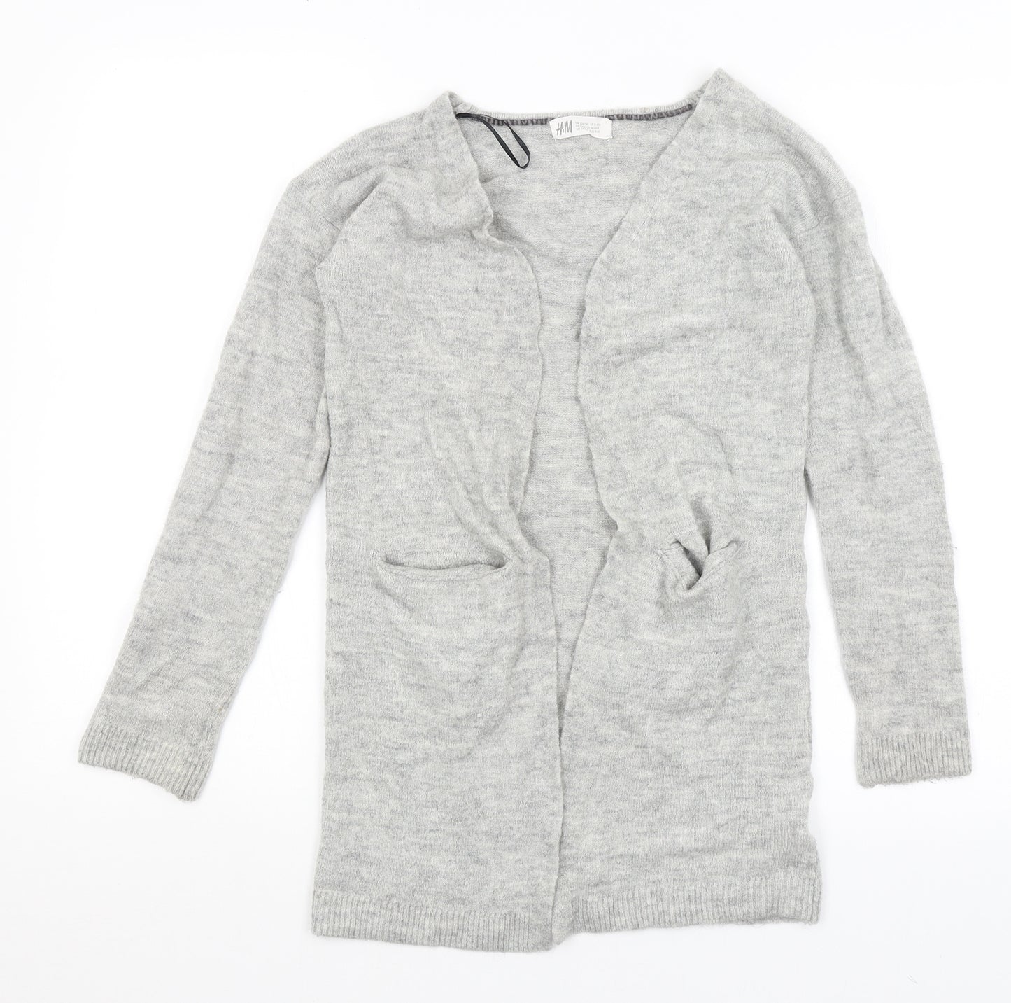 H&M Girls Grey   Cardigan Jumper Size 9-10 Years